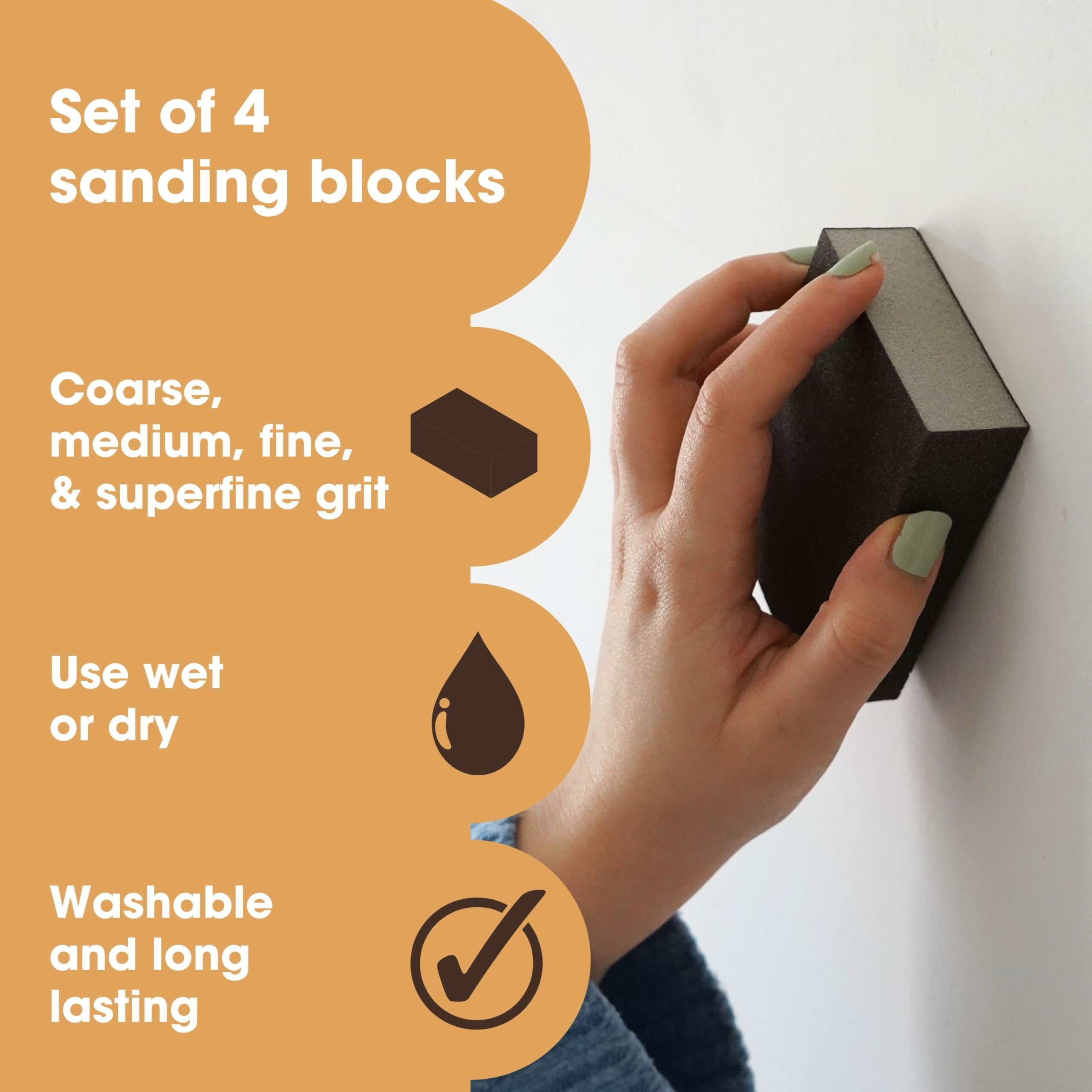 Furniture Clinic Sanding Blocks - 4 Pack -2