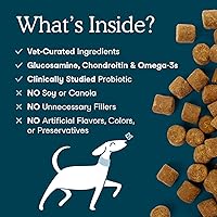 Vista 3 de Fera Pets Masticables multivitamínicos para perros con glucosamina y probióticos, vitaminas y minerales esenciales para perros, promueve