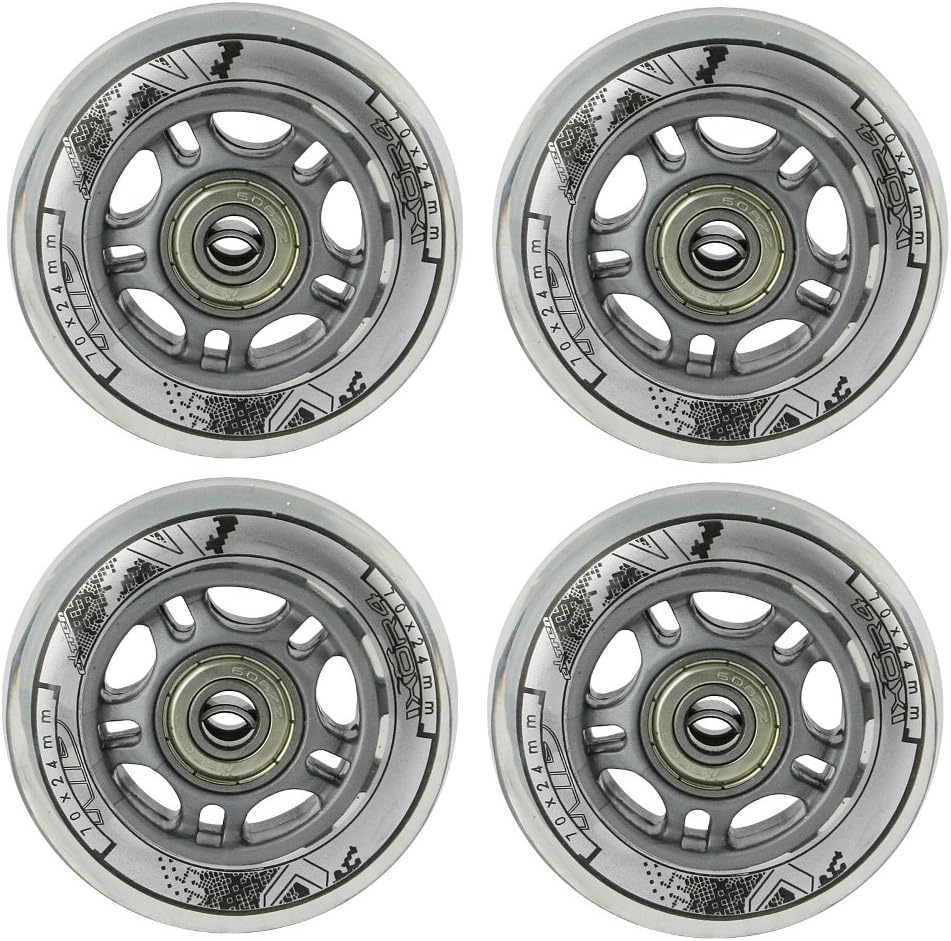 Nils Inline Skating Wheels for Leisure Skating 82A 70 mm Polyurethane – Set of 4 + 8x ABEC7 Bearings Nils