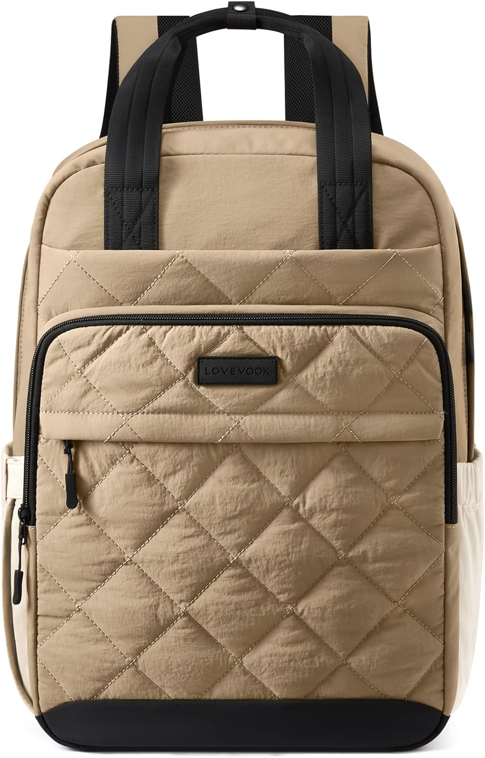 LOVEVOOK Travel Backpack for Women, 15.6 Inch Quilted laptop Backpack With Pouch Pocket for Large Capacity Cup, Large Capacity Work Bag College Bookbag, Carry On Personal Item Bag
