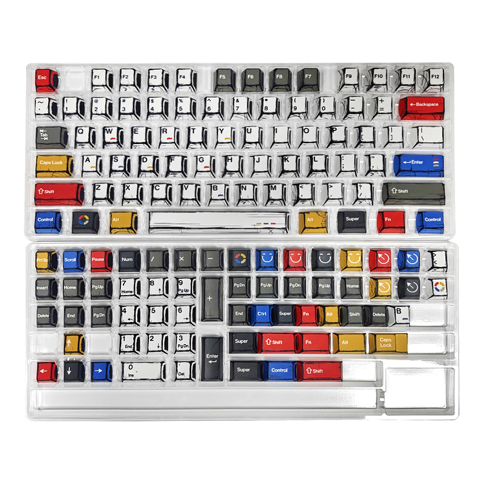 キーボード BOXXX KEYCAP THINK_Choices YB Amazon.co.jp: XVX ホワイトジェイドキーキャップ、ダブル