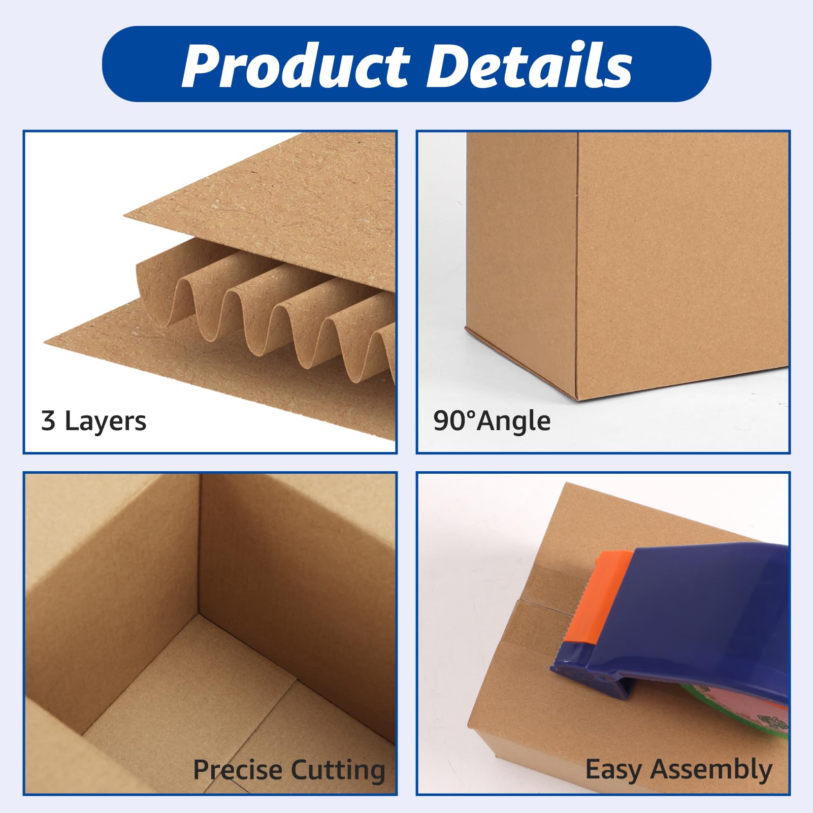 CRUGLA Paquete de 30 cajas de envío de varios tamaños (10 x 7 x 5, 9 x 6 x 4, 8 x 6 x 4), 10 cajas pequeñas para embalaje de pequeñas empresas, envío y almacenamiento
