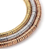 Vista 15 de Craftdady 5 hebras de cuentas de hematita sintética de disco Heishi negro de 0.236 pulgadas (0.236 in), cuentas metálicas planas y redondas