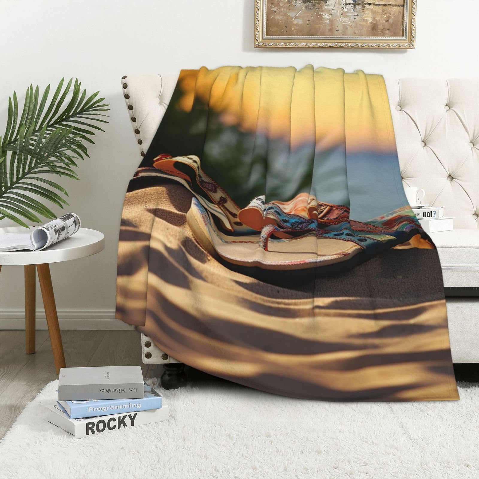 Couverture polaire douce pour soirées cocooning sur le canapé