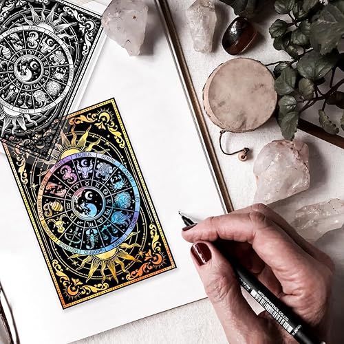 Vista 39 de GLOBLELAND Sellos transparentes con fondo de cuervo de tarot, sello decorativo de silicona transparente para hacer tarjetas, decoración y álbumes