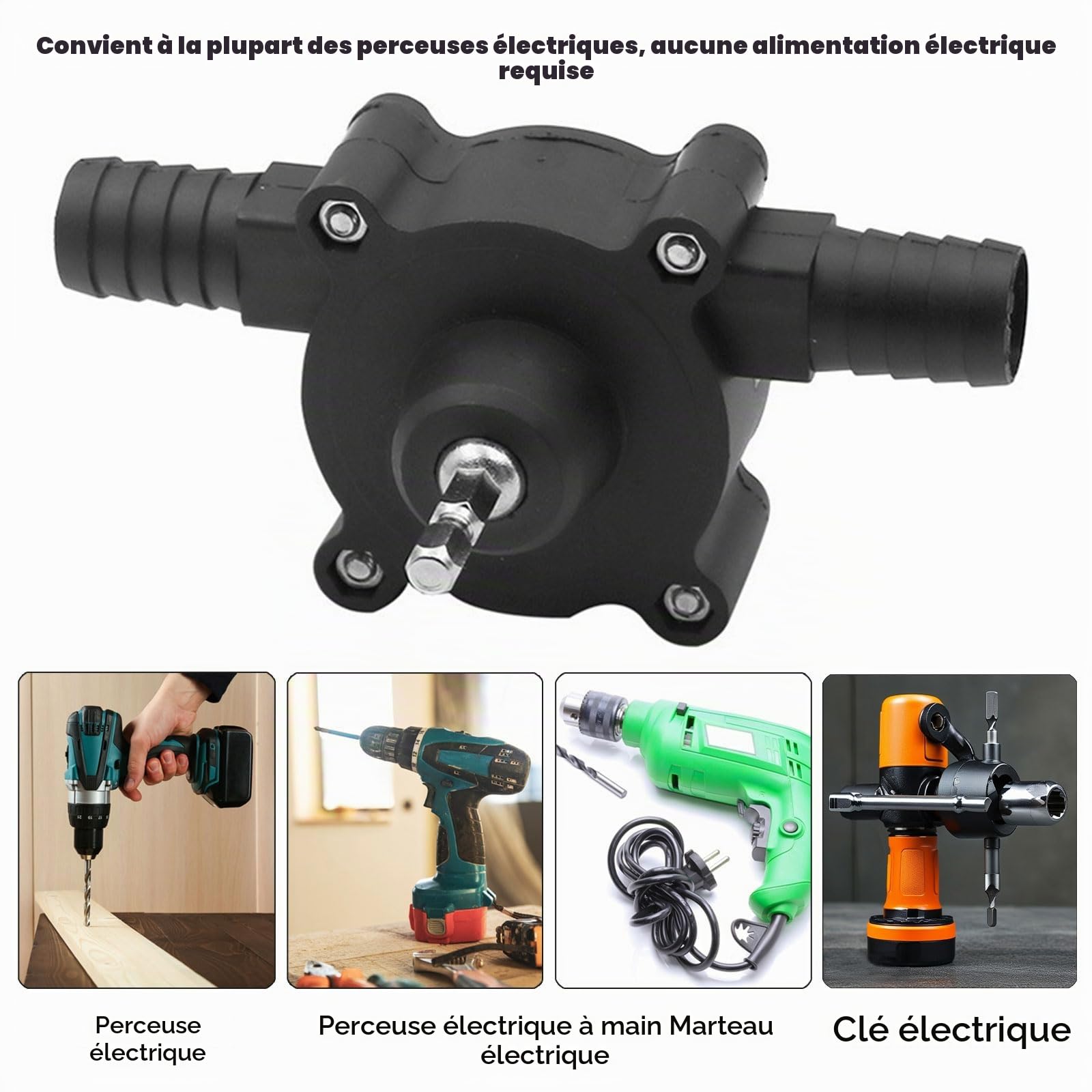 Mini Pompe Perceuse Électrique, Pompe De Forage Électrique, Pompes À Eau Pour Perceuse, Pour Les Besoins Domestiques Et De Jardinage Pour L'eau, L'huile Et Plus Encore