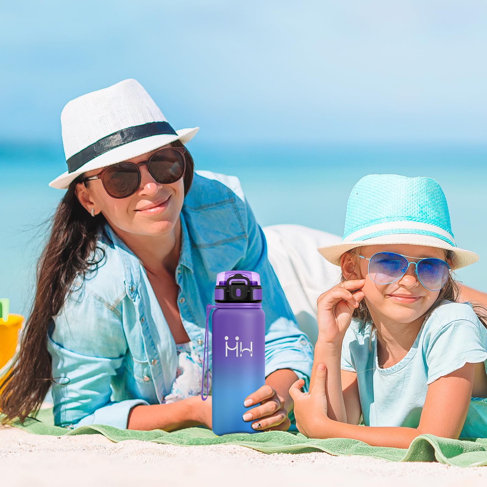 Borraccia Termica 750ml, Borraccia con Cannuccia, Bottiglia Acqua Riutilizzabile, Senza BPA, a Prova di Perdite, Borracce per Campeggio, Escursioni, Outdoor