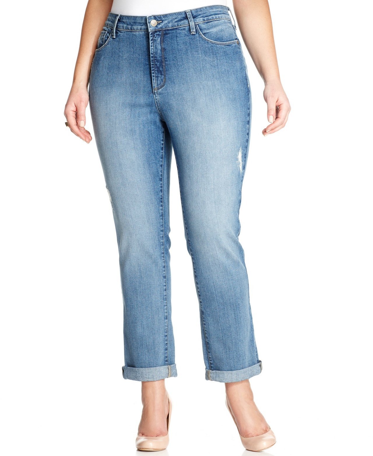 NYDJ Women's Plus-Size Tanya Boyfriend Jeans