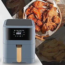 ILID Fritadeira Air Fryer 8L 220V com Tela Touch Inteligente, 1800W Potência, Cesto Antiaderente e Filtro de Óleo - Capacidade Grande para Família, Sistema de Segurança Antiderrapante