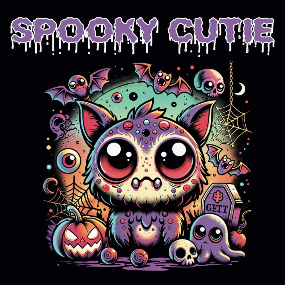 Spooky Cutie: Horror Cute & Bold Coloring Book for Adults and Teens, Featuring Cute Creepy, Horror Spooky Creatures For Stress Relief & Relaxation (Spooky Cutie Bold and Easy Coloring Books)