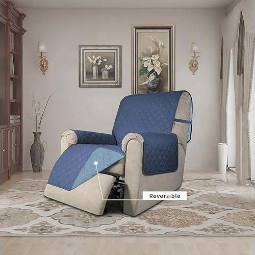 Miniatura 990 de Easy-Going - Funda reversible para sofá, resistente al agua, con varillas de espuma y correas elásticas, protector de muebles para mascotas y perros