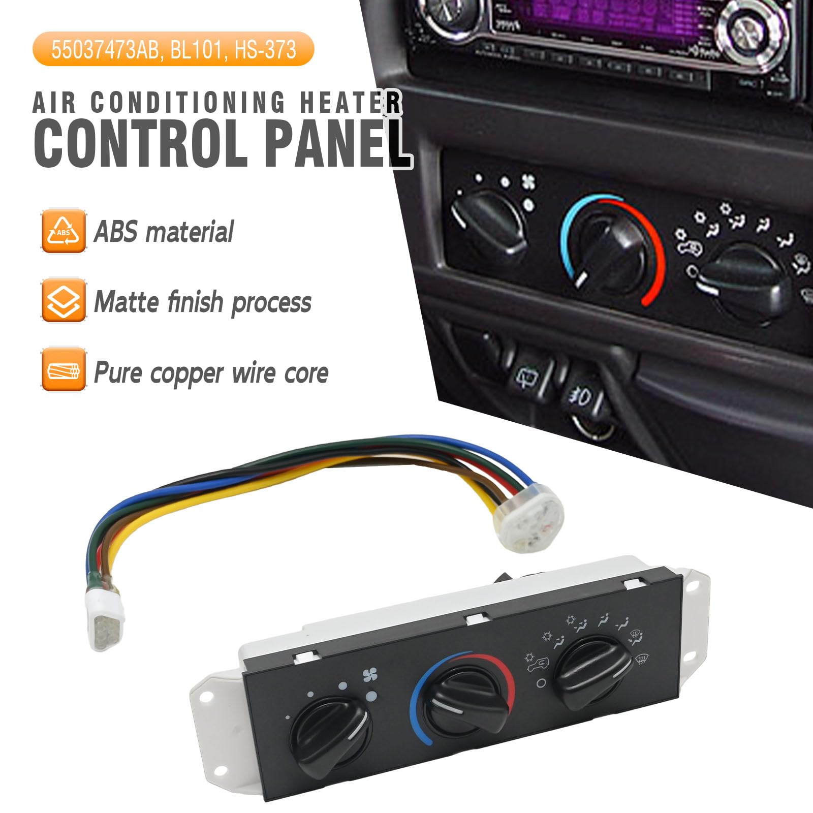 Jeep Wrangler Tj Accessories HVAC A/C Heater Control Panel With Blower ...