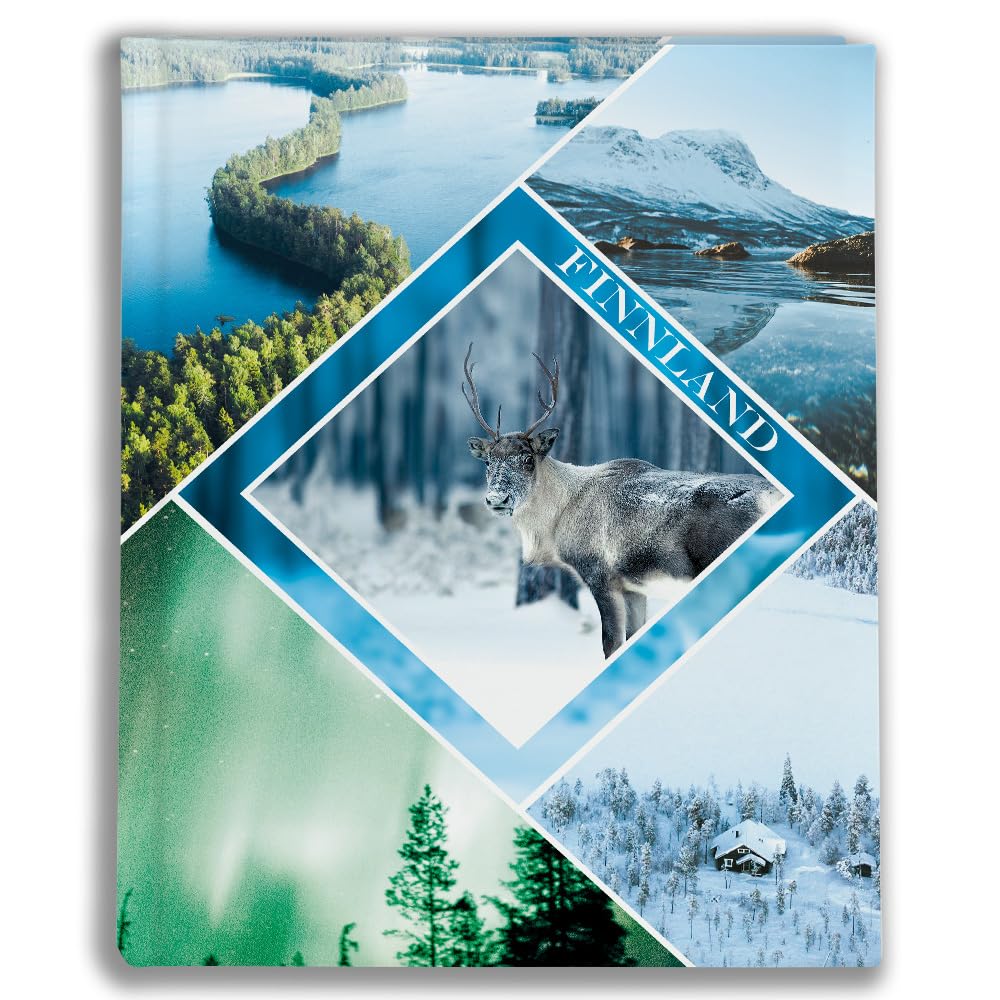 Urlaubsfotoalbum: Finnland, Fototasche für Fotos, Taschen-Fotohalter für lose Blätter, Urlaub Finnland, Handgemachte Fotoalbum (10x15 | für 300 Fotos)