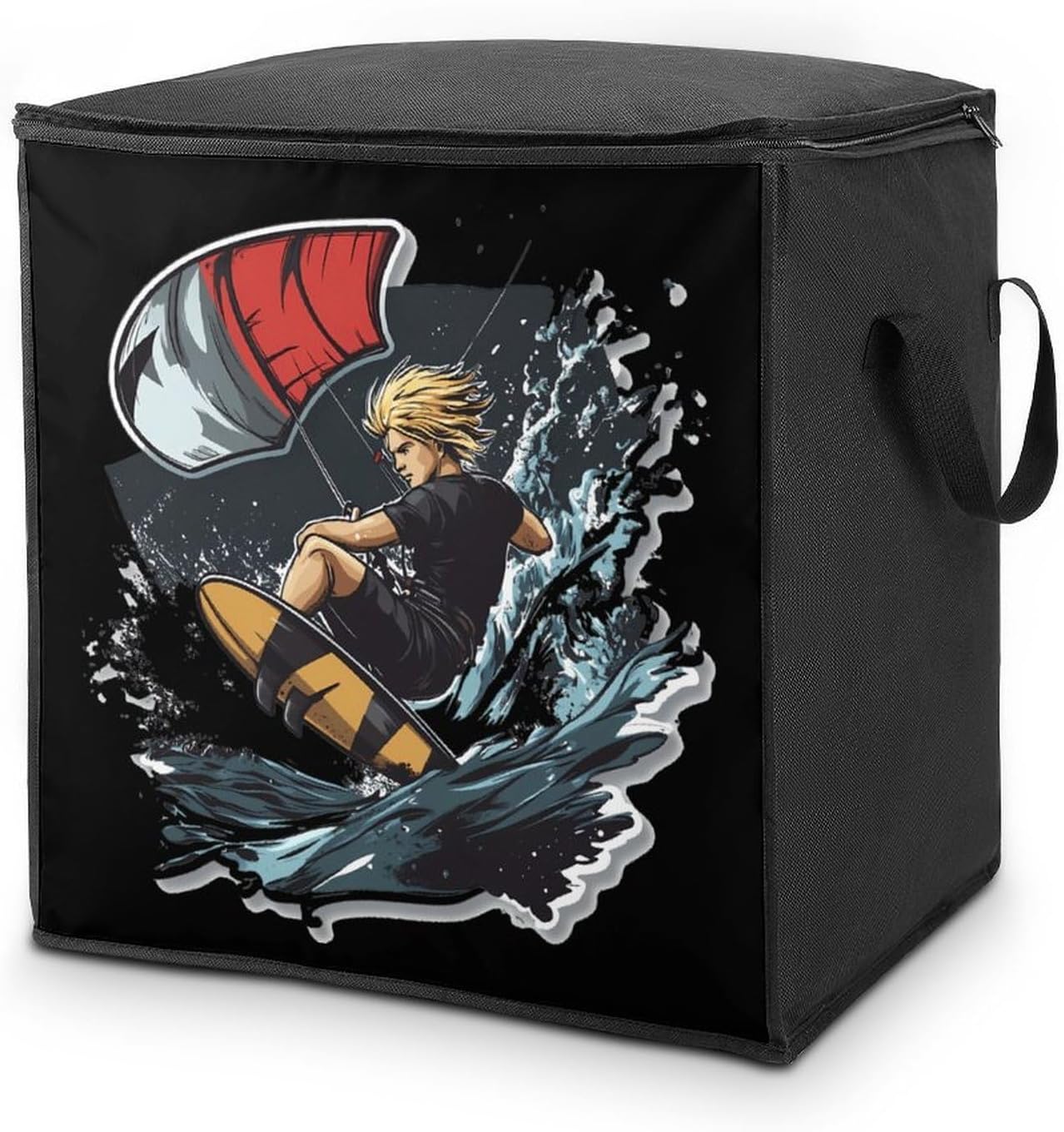 Kiteboard Kitesurf Kitesurfing Large Comforter Blanket Storage Bags Bins 70L Closet Organizer with Handles