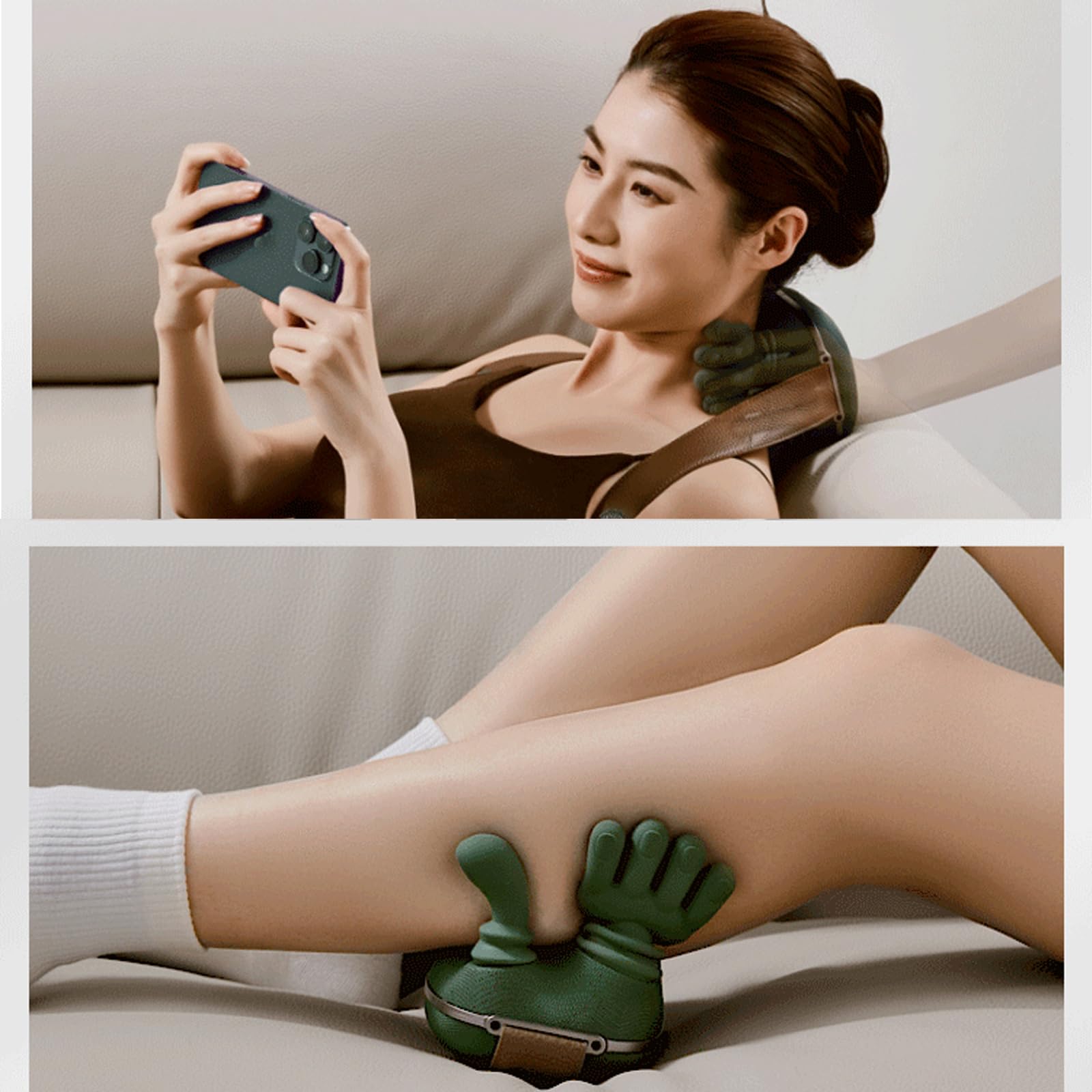TrueAlign Massage Master for Shoulder, Nackenmassagegerät mit Wärme, 4D-Tiefenmassagegerät für Nacken und Schultern, Rückenmassagegerät, Kabellos Massagegerät für Frauen und Männer