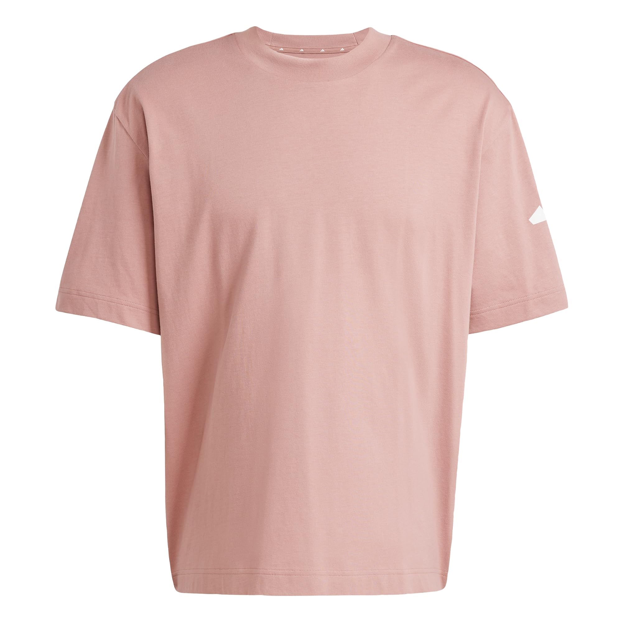adidas Men's Essentials Lose FIT Three BAR TEE, Warm Clay/White, L