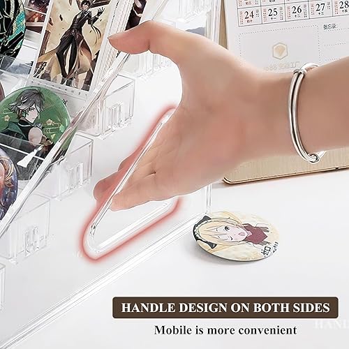 Miniatura 5 de Estante organizador de esmalte de uñas acrílico, soporte de 7 niveles para soporte de esmalte de uñas, organizador de lentes de sol, soporte de