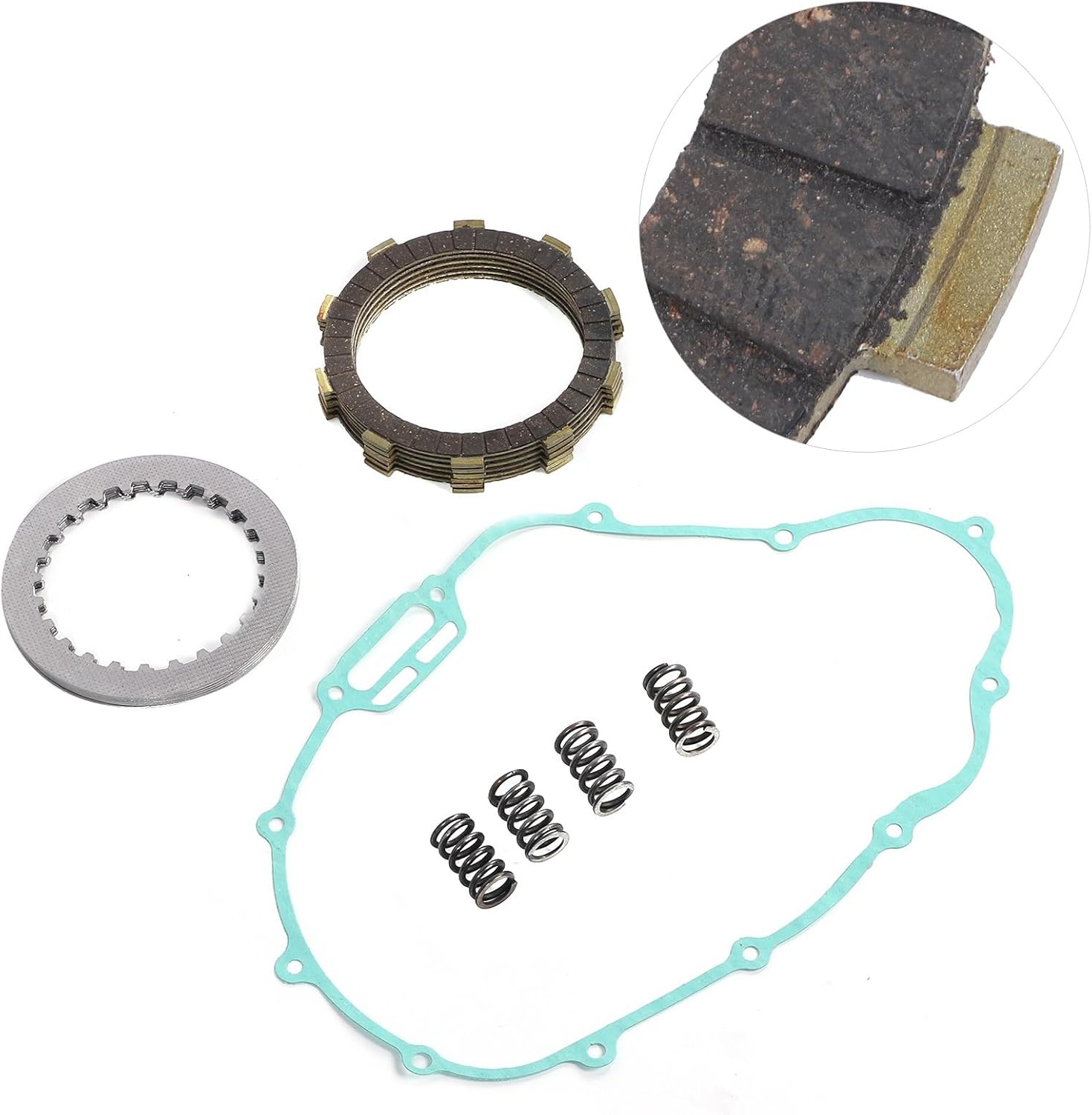 Clutch Friction Plates Disks Springs Gasket Set Fit for Sportrax 300 TRX300EX TRX300X 2x4 1993 2008 – Replaces OEM 11394 HM3 670, 22201 MAE 000, 22321 KF0 770