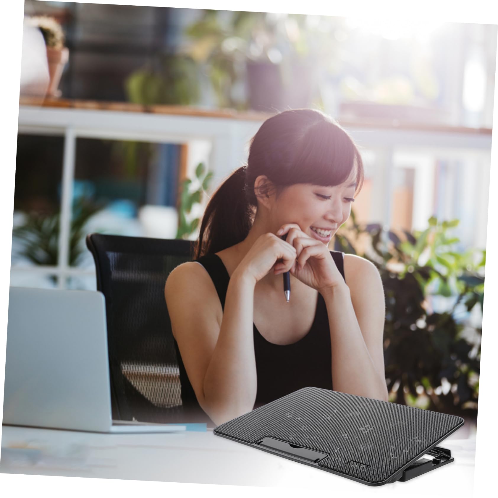 NUOBESTY Soporte De Enfriamiento para Computadora Portátil Ventilador Silencioso De Laptop De Refrigeración Ergonómica Base De Soporte para PC