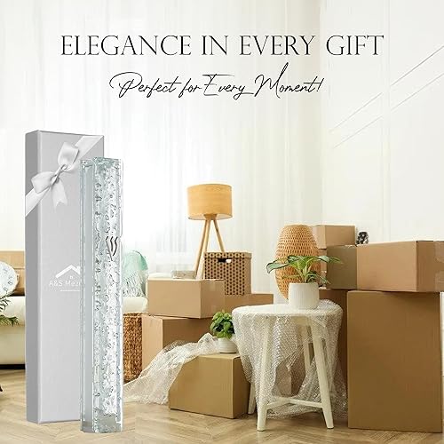 Miniatura 8 de A&S Mezuzot Moderna funda de cristal para mezuzá con diseño de vidrio roto, impermeable, para puerta de Judiaca y mezuzah para el hogar, bendición y