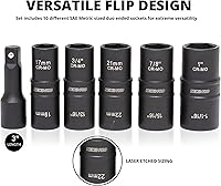 Vista 31 de Neiko 02457A Lug-Nut Key Set, Wheel-Lock Removal Tool Kit for Aftermarket and Factory Wheel Tire Keys, SAE and Metric Lug Sockets, 16 Pieces