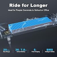 Vista 3 de Caroma Electric Scooter Adults, 350W/500W Motor, Top Speed 20/25 Mph & 30 Miles Range, 8.5" Solid Tires, Cruise Control E Scooter for Adults