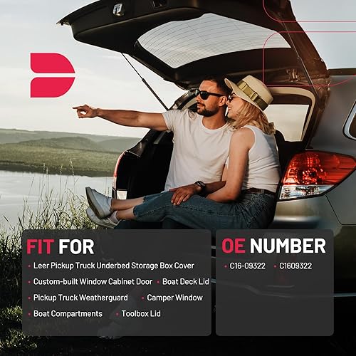 Miniatura 3 de BDFHYK C16-17229 - Amortiguadores de gas de 16 pulgadas, 10 libras (45N), soporte de elevación para Leer are SnugTop Camper, cubierta de camión,