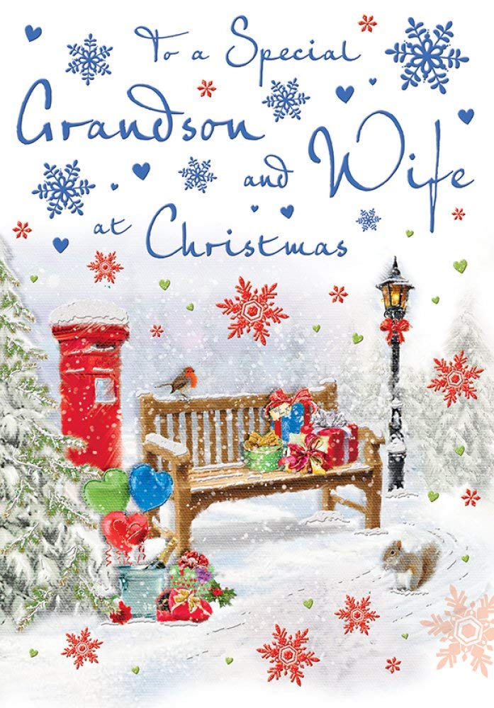 Christmas De Navidad Tarjeta Navidad Regal Publishing - Para Hermana Y Cuñado, 23x15cm Tarjeta Premium