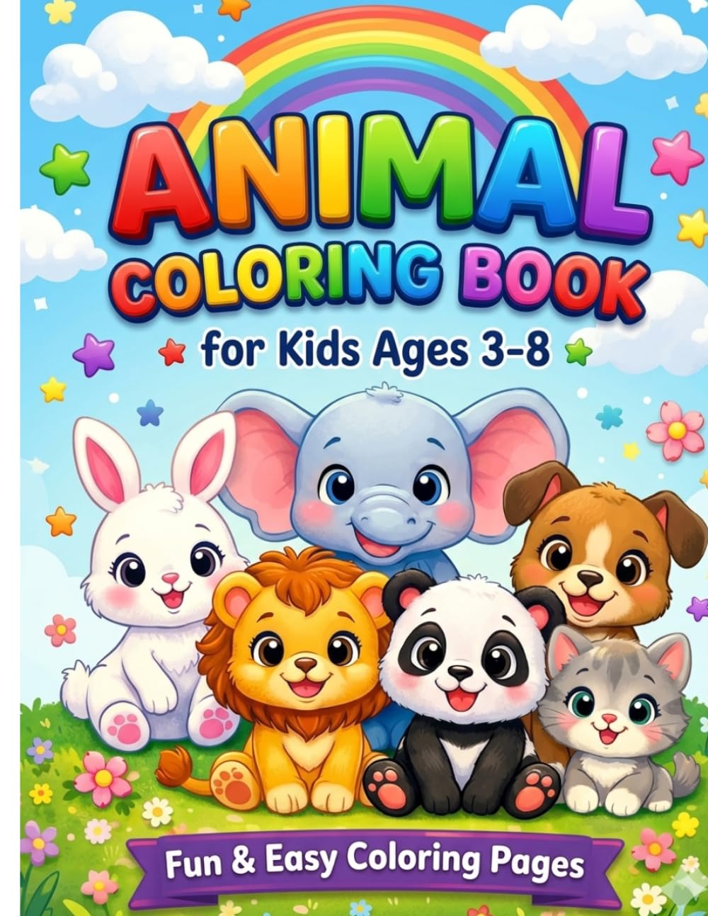 Animal coloring book: Meet the baby animals . Animals coloring book for kids