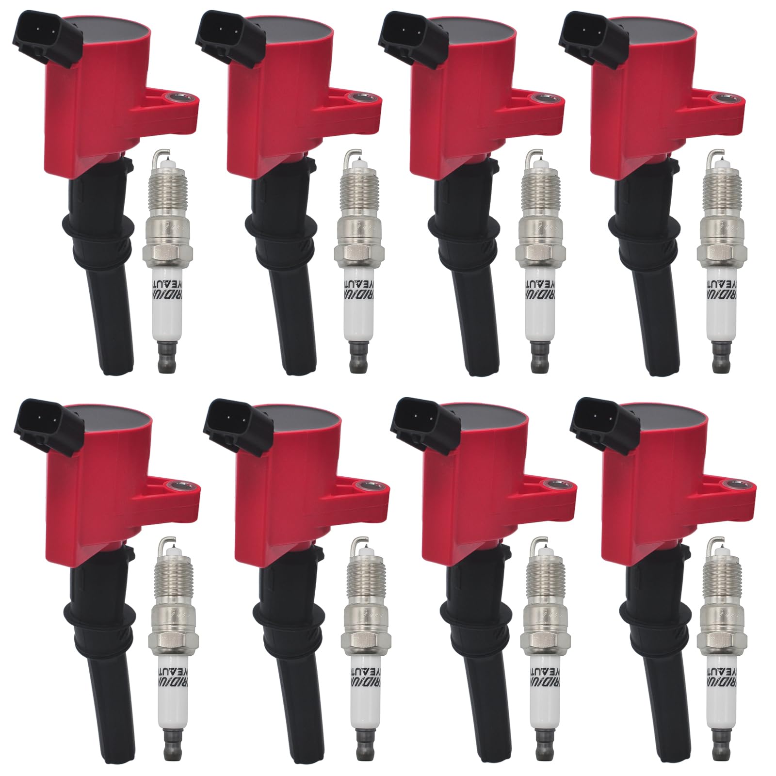 Ignition Coils With Iridium Spark Plugs Pack Set of 8 DG508 C1454 FD503 Compatible with Ford F-150 F-250 E-150 E-250 Explorer Explorer Expedition Lincoln Mercury 4.6L 5.4L V8