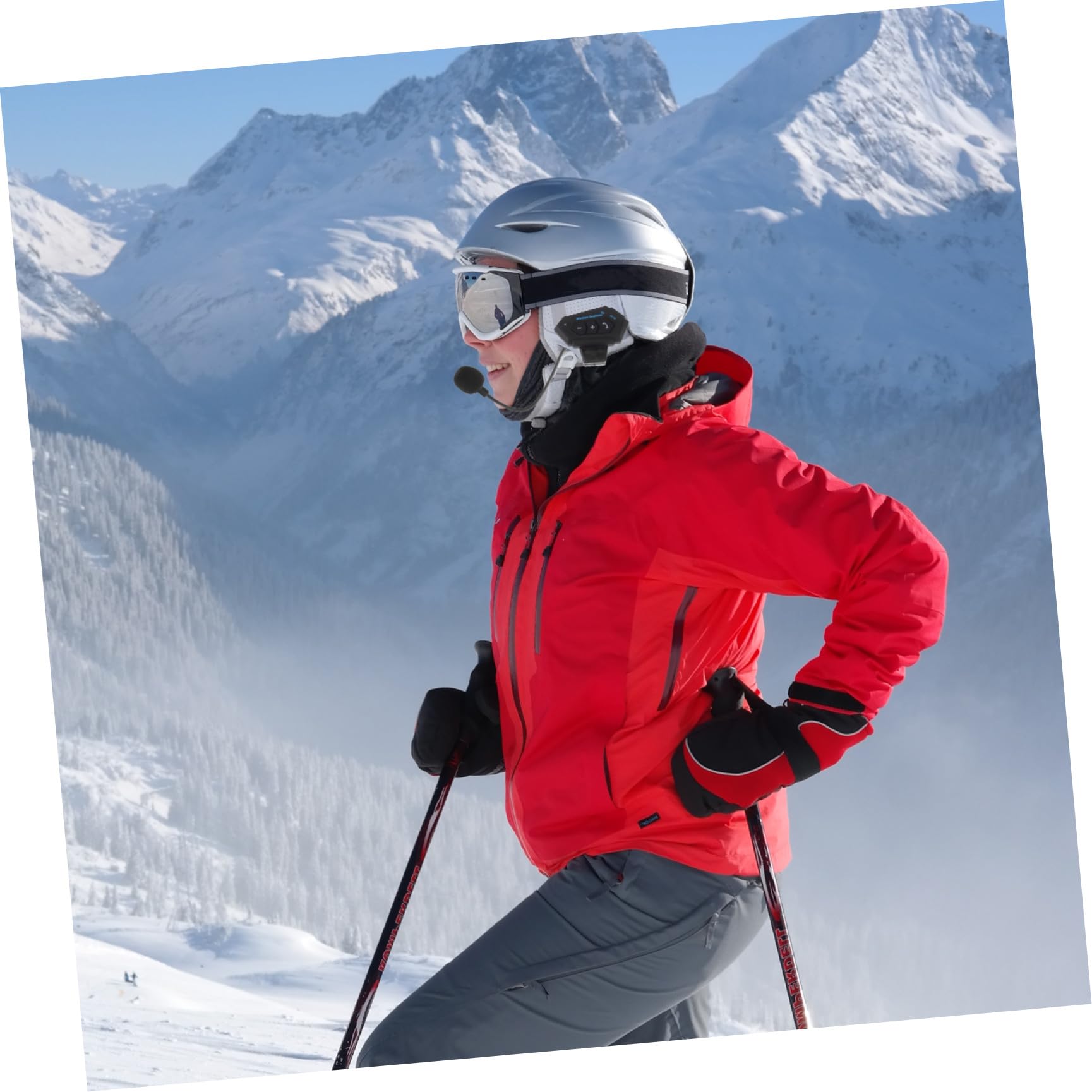 Auricolare Wireless per Casco da Motocicletta Versione 4.1, Cuffie Stereo Impermeabili in Plastica Nera, Connessione Stabile e Comfort per Guida e Attività Outdoor