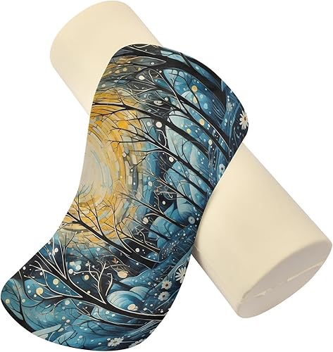 Miniatura 2 de Almohadas decorativas azules de estilo para sofá, almohada ortopédica para el cuello, almohadas redondas, almohadas decorativas, rollo cervical,