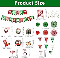 Vista 2 de Paquete de 16 carteles de Navidad para decoración de fiesta de Navidad para ventana de pared de chimenea, pancartas de decoración de oficina