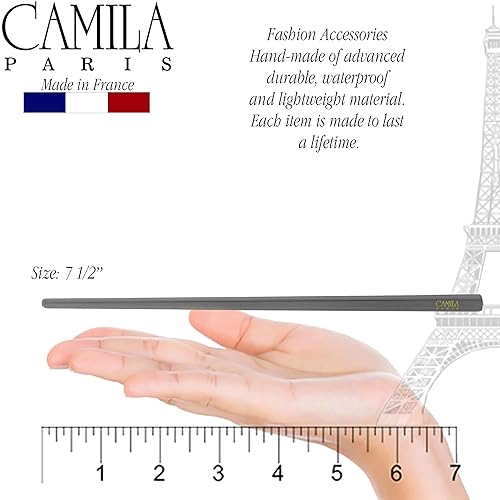 Miniatura 10 de Camila Paris AD282 - Juego de 2 pasadores de pelo para niñas con forma de espiral, flexible y duradero, para mujer, fabricado en Francia con celulosa