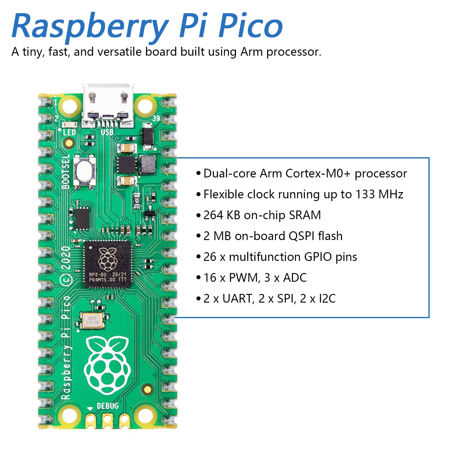 Freenove Omni Wheel Car Kit for Raspberry Pi Pico (Included), Dual-core Arm Cortex-M0+ Microcontroller, 3-wheel and 4-wheel Forms, Accelerometer Module, Compass Module, Ultrasonic Distance Sensor