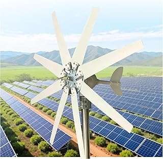 14000-W-Windkraftanlage, 12 V/24 V/48 V, 8 Rotorblätter, einfache Installation, Anlauf bei niedrigen Windgeschwindigkeiten 12V