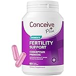 CONCEIVE PLUS Women\'s Fertility Support: Prenatal Multivitamin for Trying to Get Pregnant, Conception Blend, Hormonal Balance, Folate, Zinc, Thiamin, Riboflavin, Biotin, Non-GMO, Vegan, 30 Days