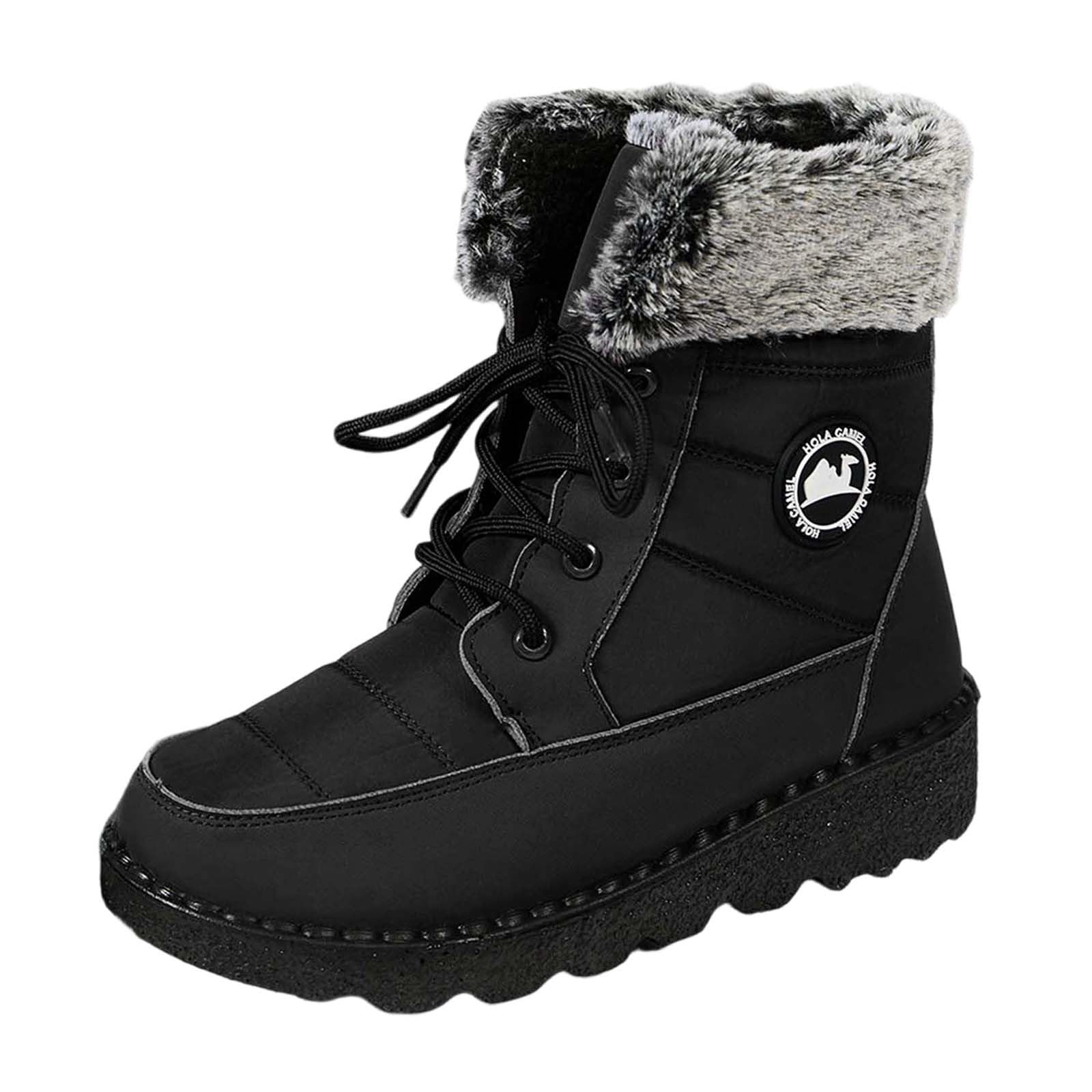 Apres Ski Femme Bottes De Neige Botte Hiver Imperméable Bottines Boots Fourrées Apres-Ski Chaussure Bottine Botas Chaussures Glacia Barefoot Grand Froid Fourrée D'hiver Chaude Randonnée Après-Ski