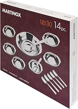 Conjunto para Sobremesa 14 Peças Aço Inox Verão Cinza Martinazzo Inox