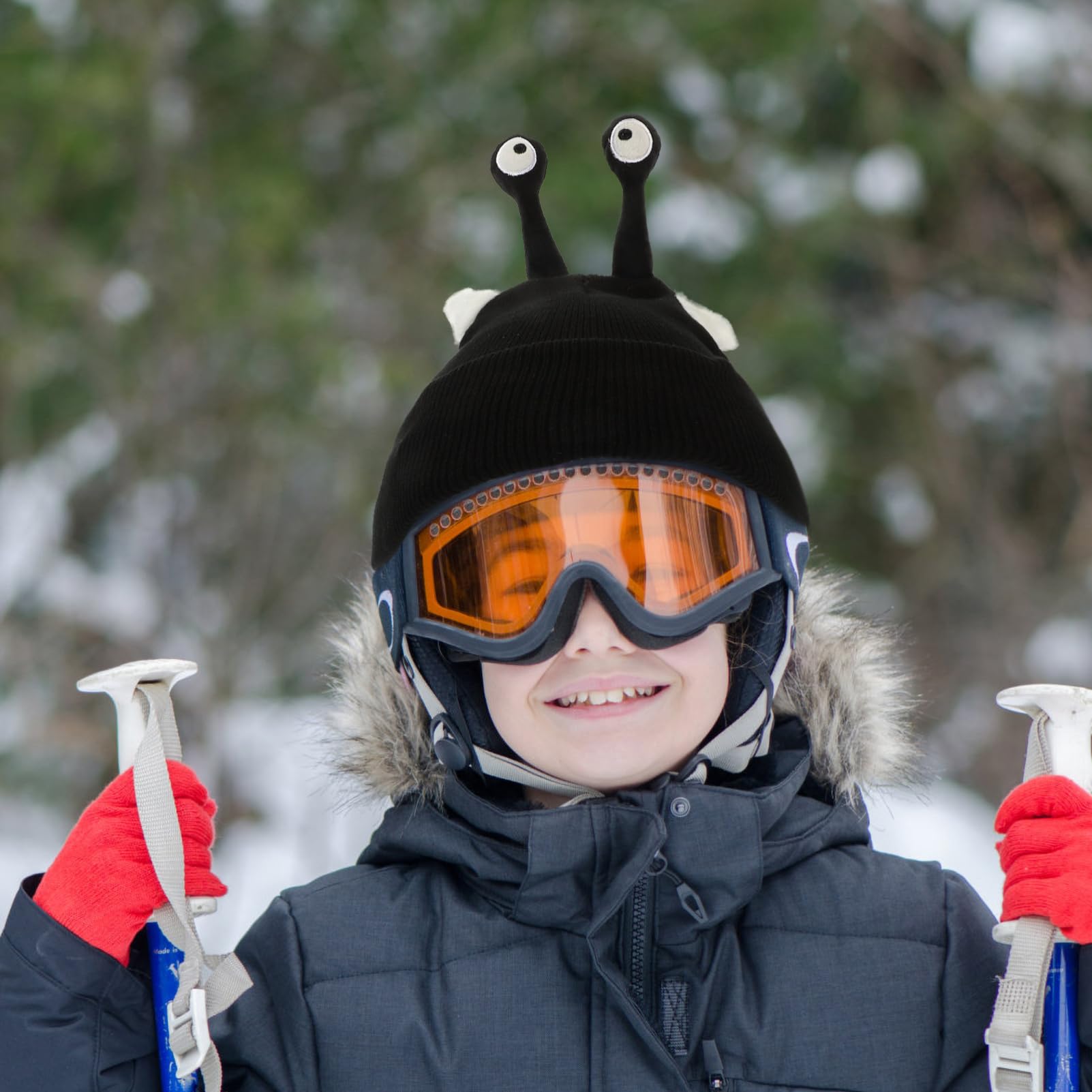 BESPORTBLE Lot De 2 Casques De Ski pour Adultes Housses Souples Et Lavables Accessoires pour Sports De Neige Cornes