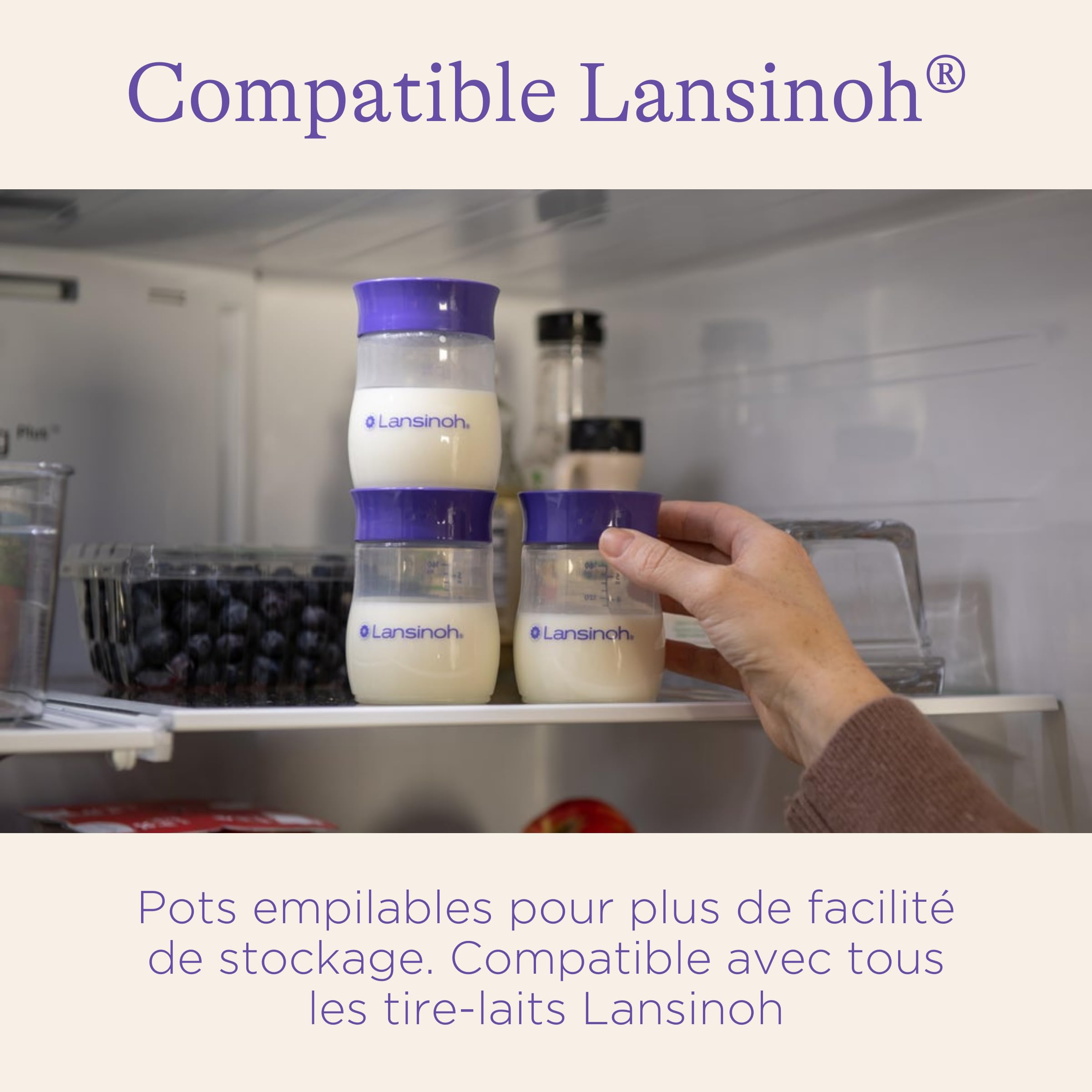 Lansinoh I Pots de conservation du lait maternel 4x160Ml