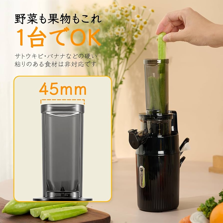 Kitchen スロージューサー 黒 95%抽出率 61hs6Y-Af9L._AC_UL210_SR210,