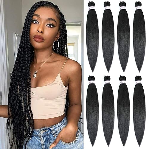 Alrence Pre Stretched Braiding Hair Long Braid 30 Inch 8