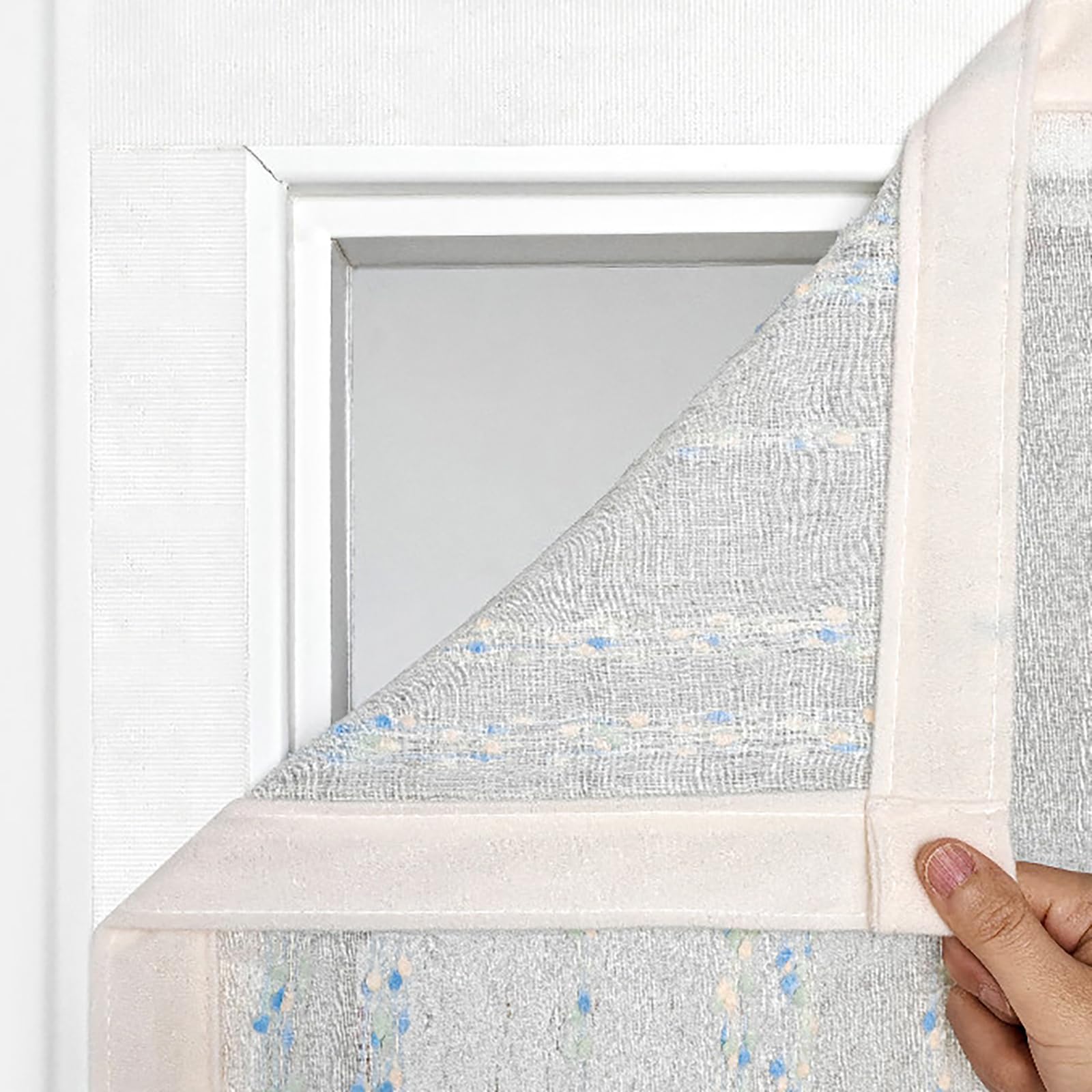 Voile Tenda sotto Lavello Cucina Autoadesivo Tendina Sottolavello Bagno, Antipolvere Tende per Mobile a Scaffale Boho Tenda da Cucina per Lavanderia,Bistrot a Vetro,A,W170xH180cm/67x71in
