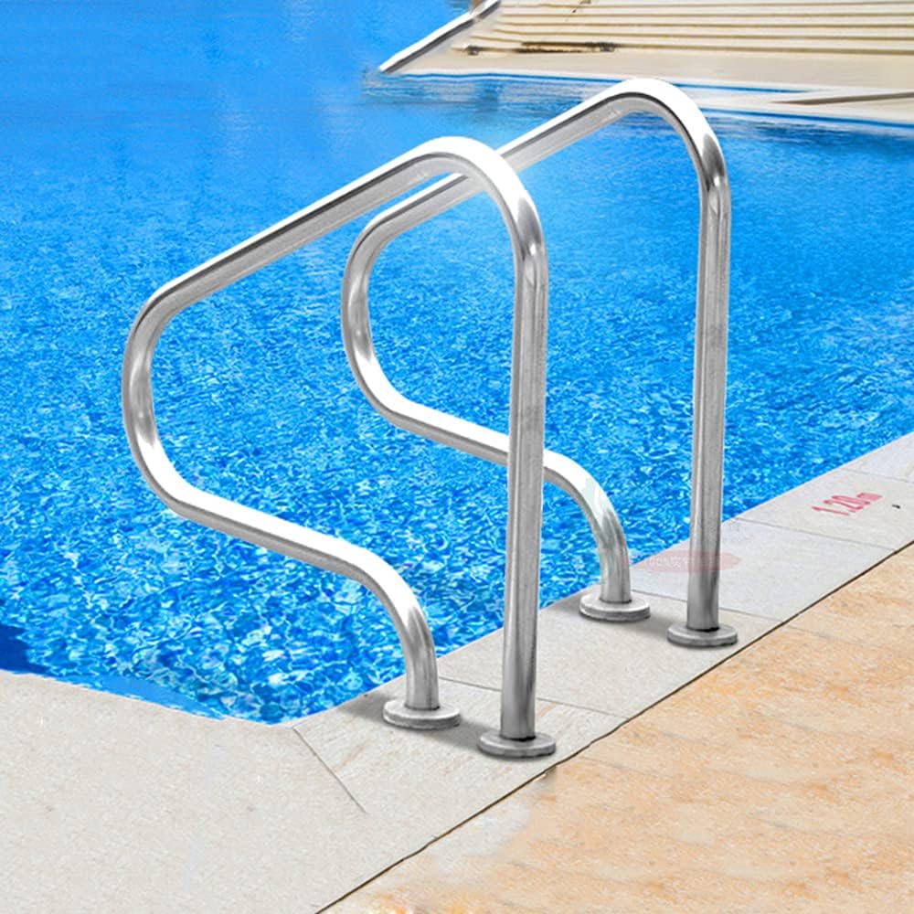結婚祝い Wtchona プールの手すり 迅速な設置のための地上のプールの手すり ステンレス鋼素材 安全で滑りにくい Mda33 Fr