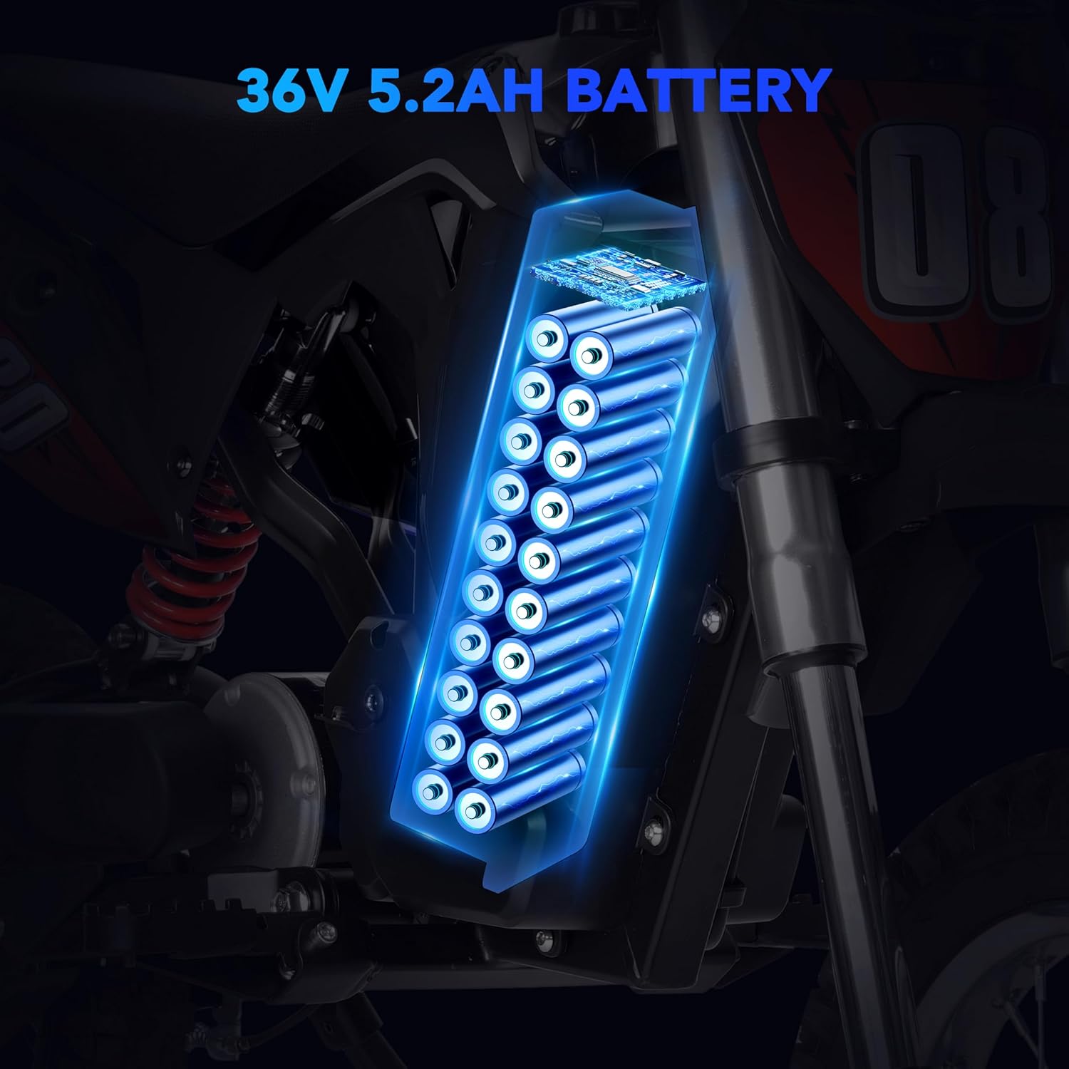 Evmore EM-ED01 Electric Dirt Bike with speed mode indicators