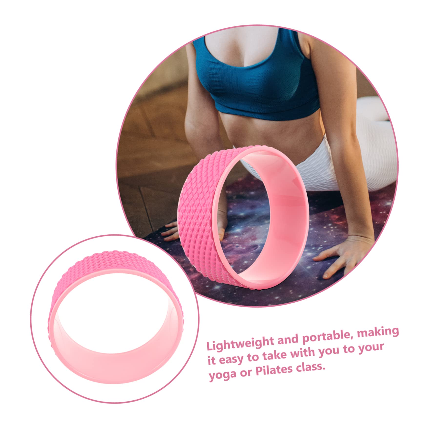Ruota da Yoga Rosa per Allungamenti Schiena e Apertura