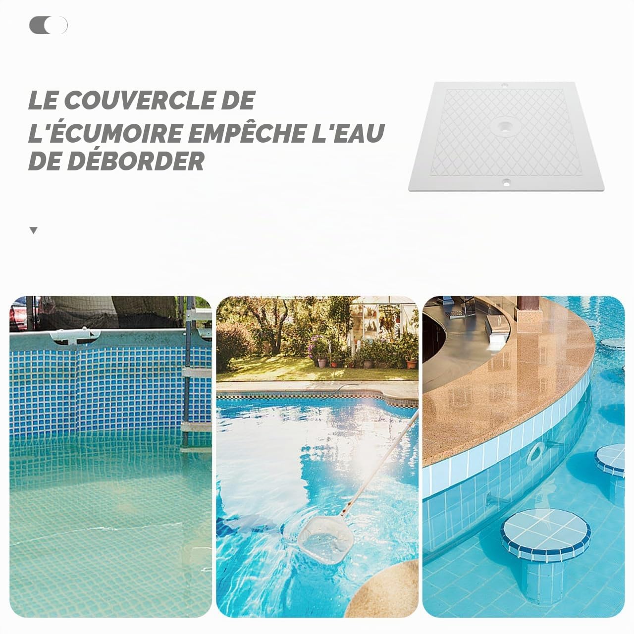 VANZACK Couvercle De Skimmer De Piscine Couvercle pour Skimmer Carré Couvercle De Skimmer Carré Pièce De Rechange Couvercle De Skimmer Pièce De Rechange Couvercle De Skimmer Pièce De