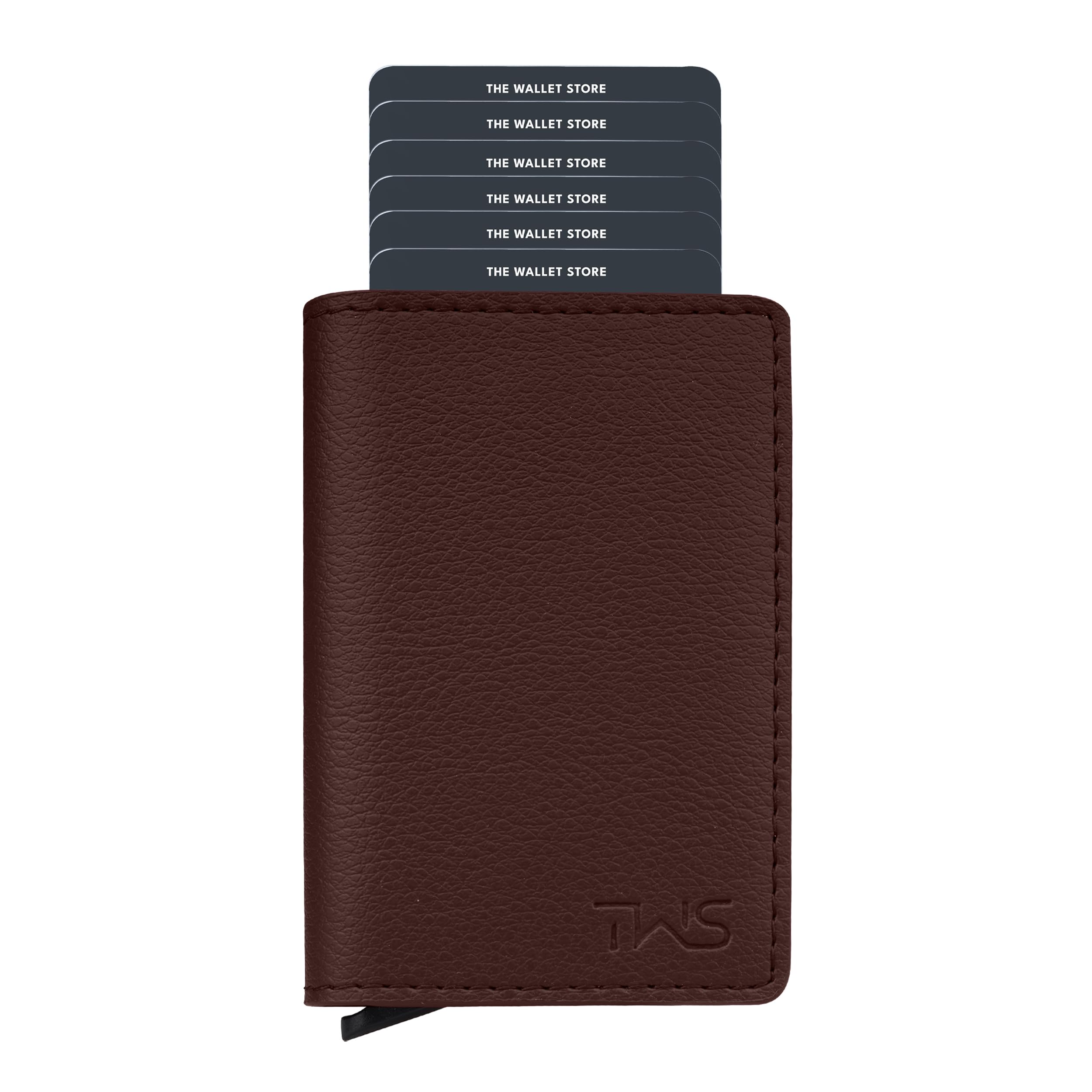 The Wallet Store Vivid Vault RFID Protected Metal Cardholder - Brown