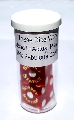 Miniatura 88 de Amplia selección de dados de 0.748 in - Auténtico casino de Las Vegas jugado a la mesa (Caesar's Palace (rojo pulido)) Palacio del César - Rojo